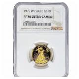 1995-W Gold Eagle $10 1/4 oz NGC PF70 Ultra Cameo