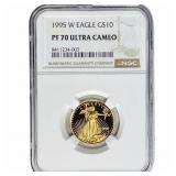 1995-W Gold Eagle $10 1/4 oz NGC PF70 Ultra Cameo