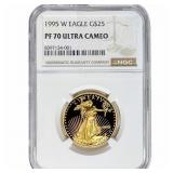 1995-W Gold Eagle $25 1/2 oz NGC PF70 Ultra Cameo