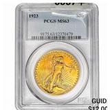 1923 $20 Gold Double Eagle PCGS MS63