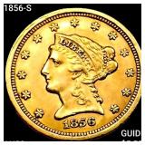 1856-S $2.50 Gold Quarter Eagle CHOICE AU
