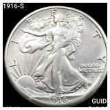 1916-S Walking Liberty Half Dollar UNCIRCULATED