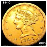 1844-O $5 Gold Half Eagle CHOICE AU