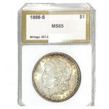 1888-S Morgan Silver Dollar PCI MS65