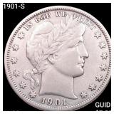 1901-S Barber Half Dollar HIGH GRADE