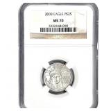2008 Platinum Eagle $25 1/4 oz NGC MS70