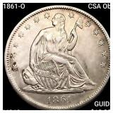 1861-O CSA Obv Seated Liberty Half Dollar UNC