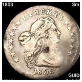 1803 Sm 8 Draped Bust Half Dime NEARLY UNC