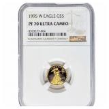 1995-W Gold Eagle $5 1/10 oz NGC PF70 Ultra Cameo