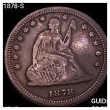 1878-S Seated Liberty Quarter NEARLY UNCIRCULATED