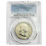 1961 Franklin Half Dollar PCGS MS64 FBL