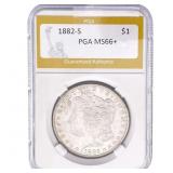 1882-S Morgan Silver Dollar PGA MS66+