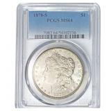 1878-S Morgan Silver Dollar PCGS MS64