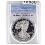 2001-W Silver Eagle PCGS PR70 DCAM