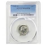 1942-D Mercury Silver Dime PCGS MS65 FB