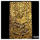 1868-1869 Japan Gold 2 Bu .048 AGW CLOSELY UNCIRCU