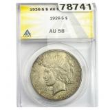 1926-S Silver Peace Dollar ANACS AU58