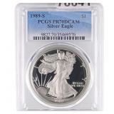 1989-S Silver Eagle PCGS PR70 DCAM