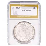 1890 Morgan Silver Dollar PGA MS64