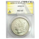 1898-O Morgan Silver Dollar ANACS MS63