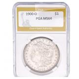 1900-O Morgan Silver Dollar PGA MS64