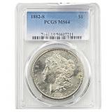 1882-S Morgan Silver Dollar PCGS MS64