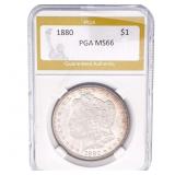 1880 Morgan Silver Dollar PGA MS66