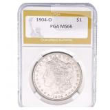 1904-O Morgan Silver Dollar PGA MS66