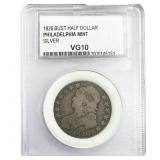 1826 Capped Bust Half Dollar PCC VG10 Silver