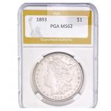 1893 Morgan Silver Dollar PGA MS62