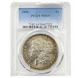 1888 Morgan Silver Dollar PCGS MS64