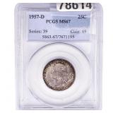 1957-D Washington Silver Quarter PCGS MS67