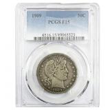 1909 Barber Half Dollar PCGS F15