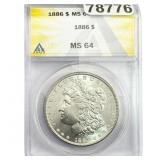 1886 Morgan Silver Dollar ANACS MS64