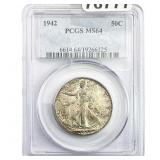 1942 Walking Liberty Half Dollar PCGS MS64