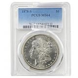 1878-S Morgan Silver Dollar PCGS MS64
