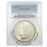 1878-S Morgan Silver Dollar PCGS MS64