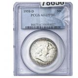 1958-D Franklin Half Dollar PCGS MS65 FBL