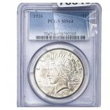 1926 Silver Peace Dollar PCGS MS64
