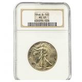 1946-D Walking Liberty Half Dollar NGC MS65