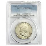 1949-D Franklin Half Dollar PCGS MS63 FBL