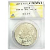 1900 Morgan Silver Dollar ANACS MS64