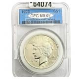 1823 Morgan Silver Dollar GEC MS67