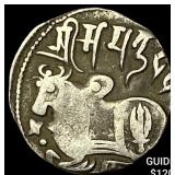 700-1000 AD India Rajput SIlver Jital NEARLY UNCIR