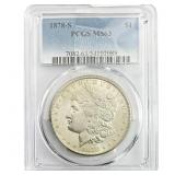 1878-S Morgan Silver Dollar PCGS MS63