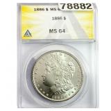 1886 Morgan Silver Dollar ANACS MS64