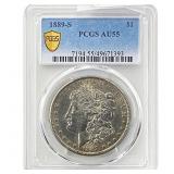 1889-S Morgan Silver Dollar PCGS AU55
