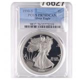 1990-S Silver Eagle PCGS PR70 DCAM
