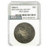1888-O Morgan Silver Dollar PCI XF45 Hot Lips DDO