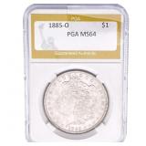 1885-O Morgan Silver Dollar PGA MS64